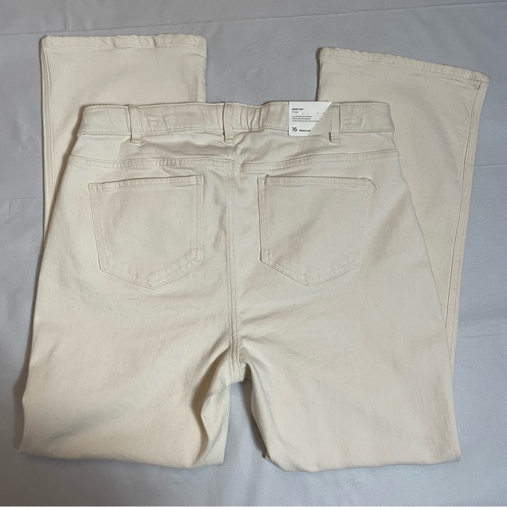 NWT New J.Jill Bootcut Mid Rise Ivory Jeans Size 16 - Picture 12 of 12